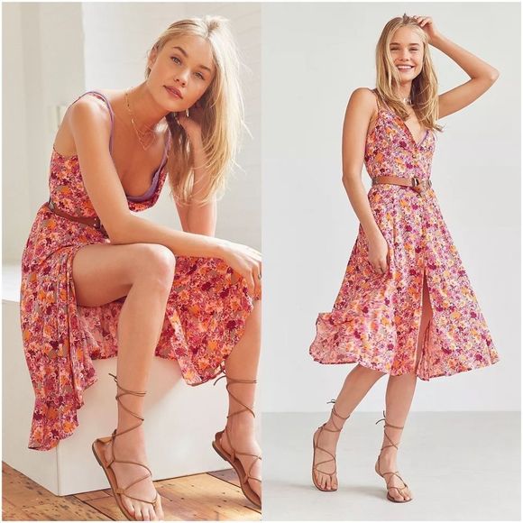 Urban Outfitters Floral Slip Dress XS - Picture 1 of 10